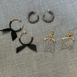 J.crew Gold Earring Lot (3 pairs)